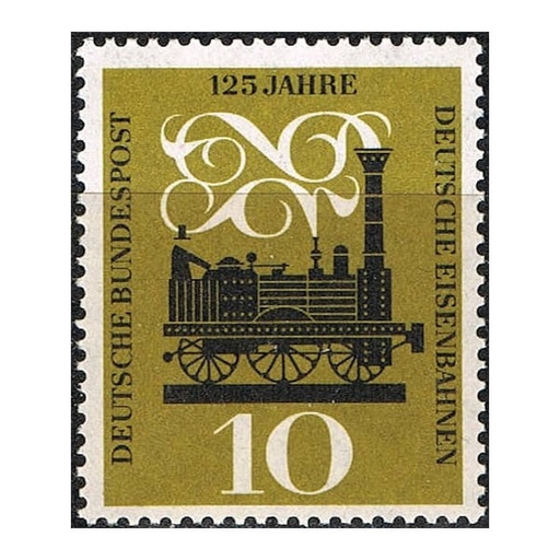 [C0079.2#] Alemaña 1960 [SLL] 125 Aniversario dos ferrocarrís alemáns (MNH)