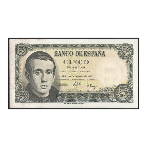 [C2704#] España 1951 [BLL] 5 pesetas. Jaime Balmes (BC)