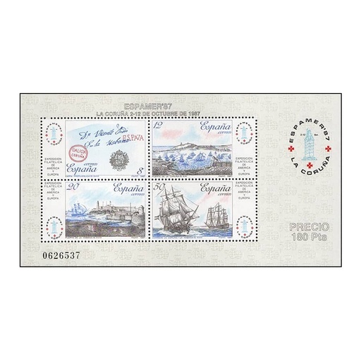 [C2737#] Espanha 1987 [SLL] HB Exposição filatélica ESPAMER '87. La Coruña (MNH)