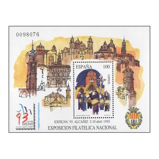 [C2741#] España 1993 [SLL] HB Exposición Filatélica EXFILNA '93. Alcañiz (MNH)