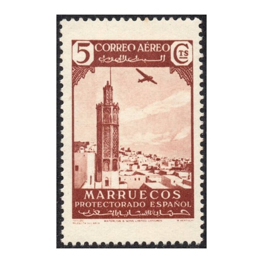 [C2755#] Marokko 1938 [SLL] 10 cts. Pascha-Moschee. Tetouan. Luft (MNH)