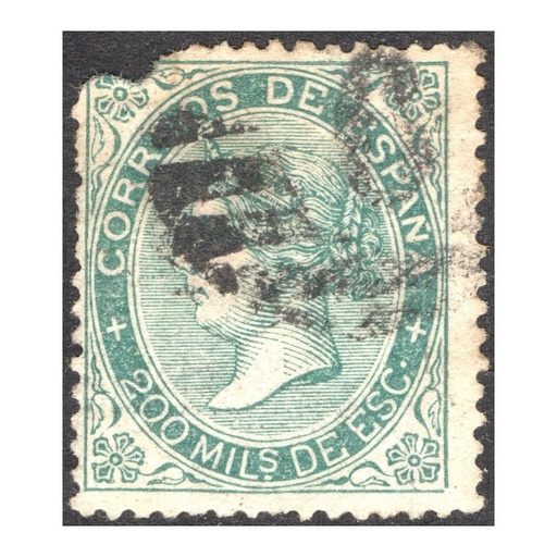 [C2478.1#] Spain 1868 [SLL] 200 Spanish thousandths. Elisabeth II (U)