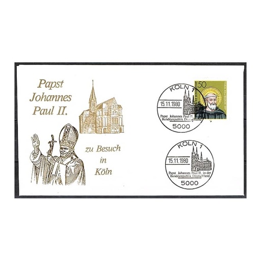 [C0107#] Germany 1980 [FDC] Visit of John Paul II to Cologne (N)