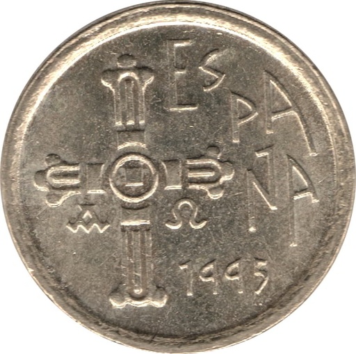 [C2811#] Espanha 1995 [MND] 5 pesetas. Astúrias. Juan Carlos I (MBC)