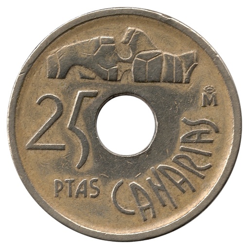 [C2524.3#] Espanha 1994 [MND] 25 pesetas. Ilhas Canárias. João Carlos I (BC)