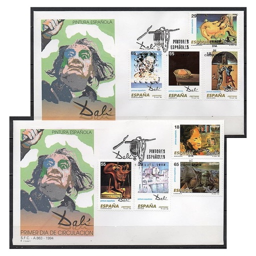 [C0143#] Espagne 1994 [FDC] Série Salvador Dalí (N)