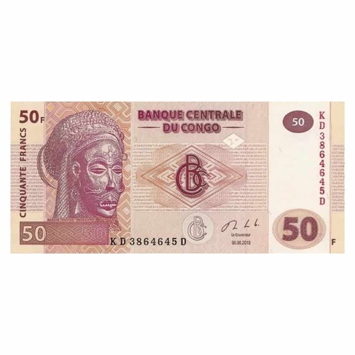 [C1821#] Congo D.R. 2013, 50 Francs (UNC) - P-97Aa.1