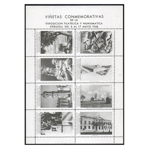 [D0307#] España 1948 [SVP] MP Viñetas Exposición Sabadell (MNH)