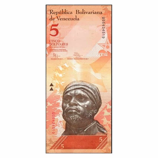 [C1826#] Venezuela 2014, 5 Bolívares (UNC) - P-89g