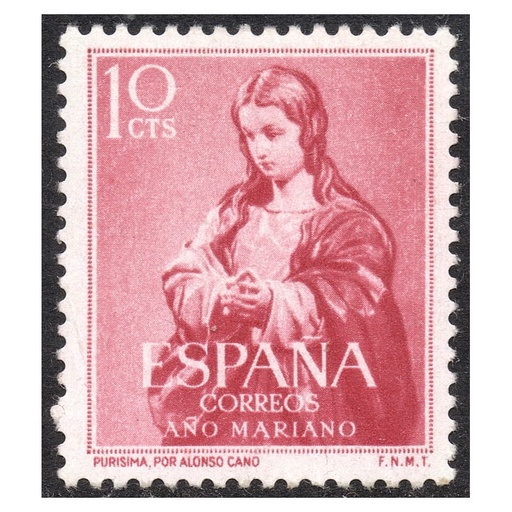 [B0114#] España 1954 [SLL] Año Mariano. La Purísima. 10 cts (MNH)