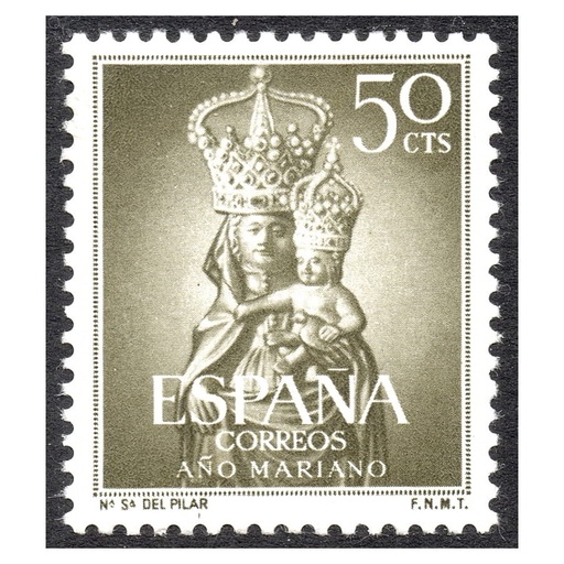 [B1064#] España 1954 [SLL] Año Mariano. Ntra. Sra. del Pilar. 50 cts (MNH)