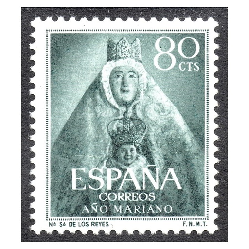 [B1060#] España 1954 [SLL] Año Mariano. Virgen de los Reyes. 80 cts (MNH)