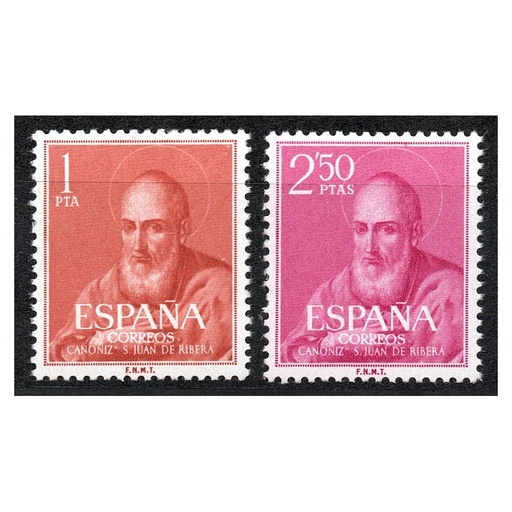 [B0946#] España 1960 [SLL] Serie Canonización San Juan de Ribera (MNH)