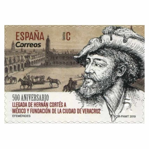 [C1896#] España 2019. Llegada de Hernán Cortés a México (MNH) - ED 5312