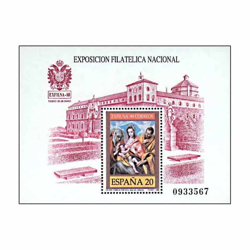 [C1948#] España 1989 [SLL] HB Exposición Filatélica Exfilna 89. Toledo (MNH)