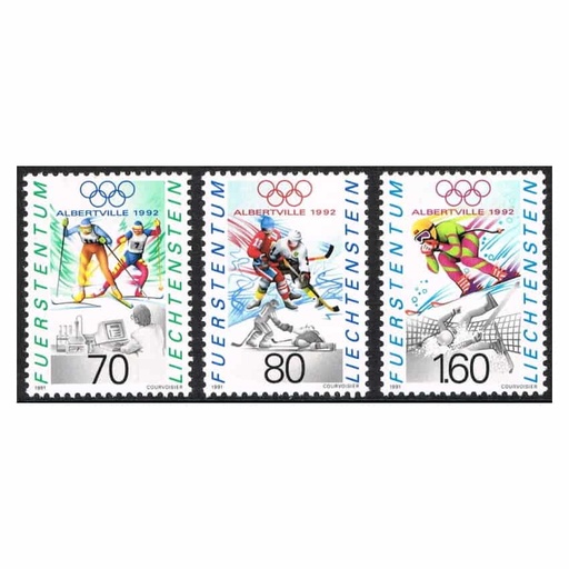 [B0574#] Liechtenstein 1991. Juegos Olímpicos de Invierno (MNH) - SCOTT 973-975