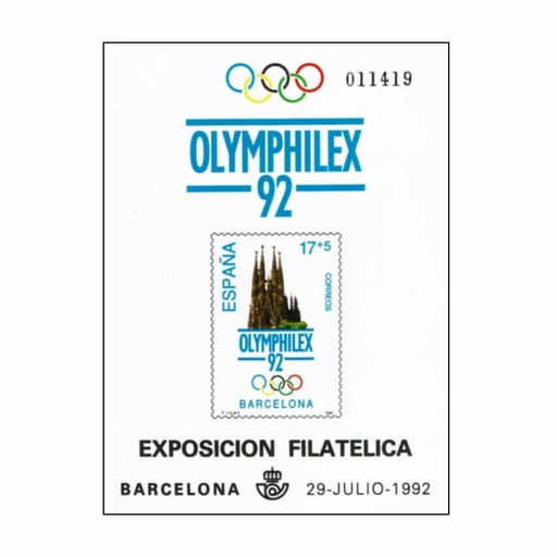 [P0026#] España 1992. PA. Olymphilex '92 (M) - ED 26