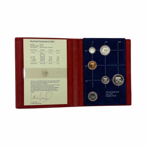 [D0188#] Países Bajos 1983. Set anual (FDC) + Certificado + Moneda Plata