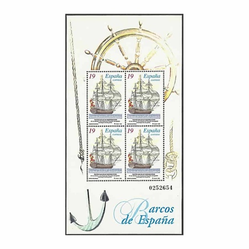 [C1287.1#] España 1995. HB Barcos de España (MNH) - ED#3352