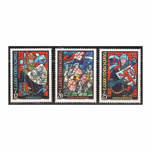 [C2145#] Luxemburgo 1989. Vidrieras (MNH) MI#1227-1229