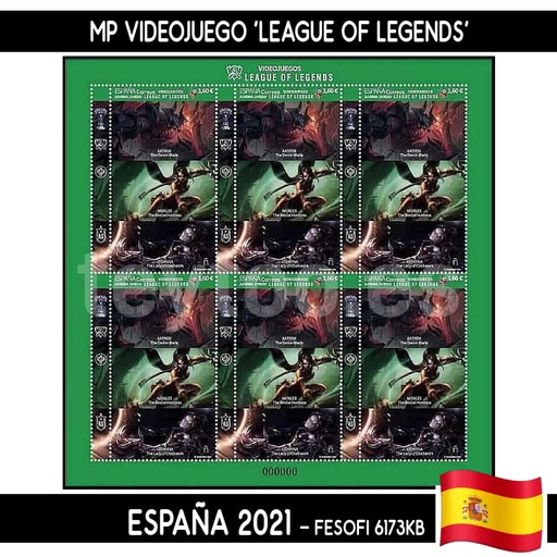 [D0056#] España 2021. Videojuego 'League of Legends' (MNH) FES#6173KB