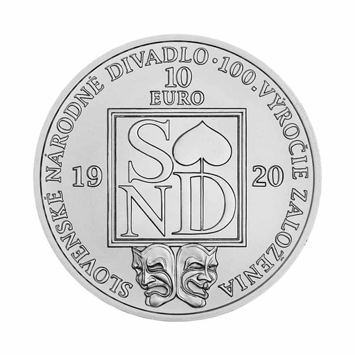 [C2236#] Slovakia 2020. €10. Slovak National Theatre. SILVER (BU) UC#224