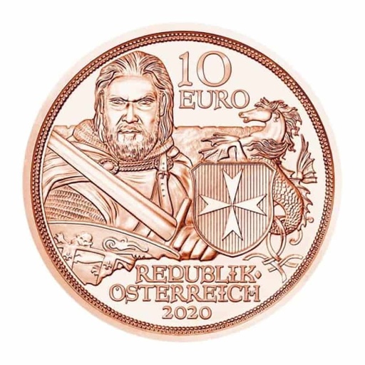 [C2244#] Austria 2020. €10. Fortitude. COPPER (UNC) UC#269